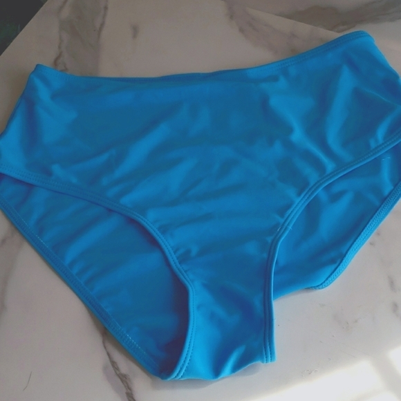 Chenghe Bandeau Blouson Tankini Top High Waisted Bottom Paisley Print Set Size M - Picture 11 of 13